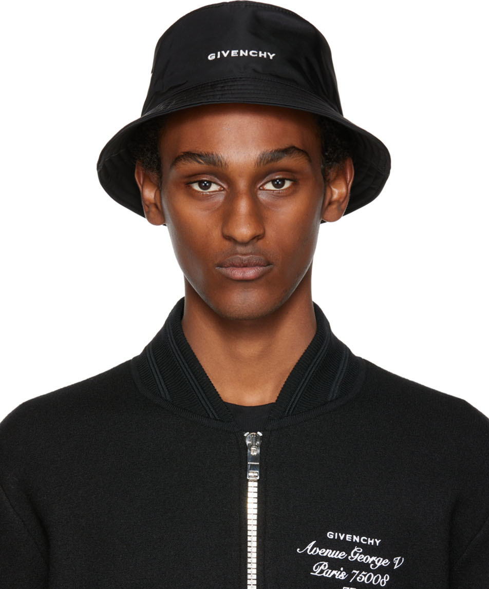 Givenchy Black Embroidered Bucket Hat