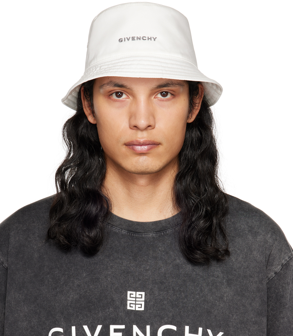 Givenchy: White Logo Bucket Hat | SSENSE