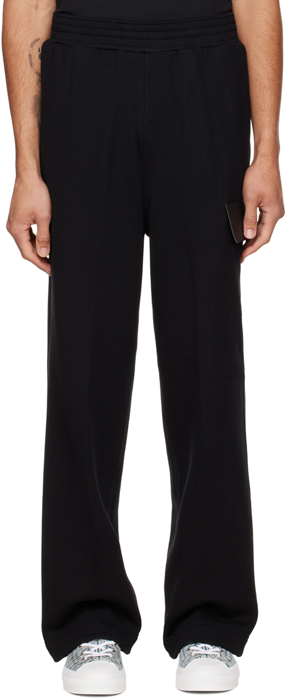 Givenchy Black Wide-leg Lounge Trousers In 001-black