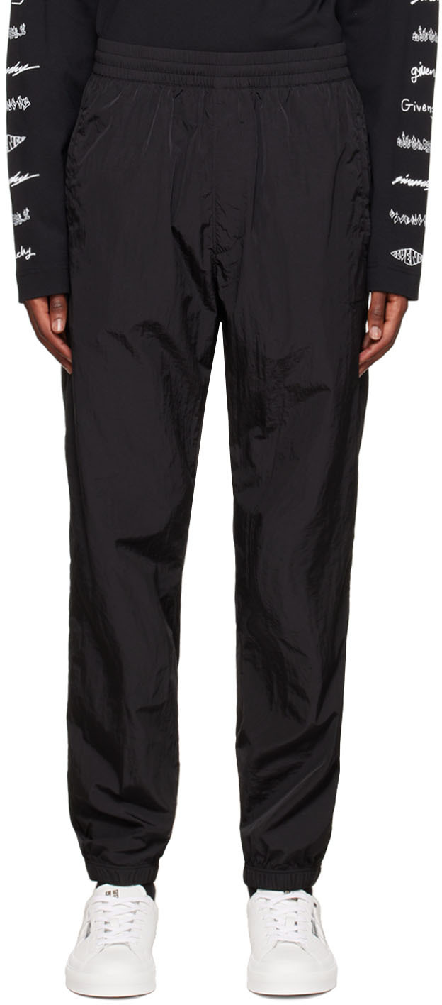 Givenchy: Black 4G Embroidered Lounge Pants