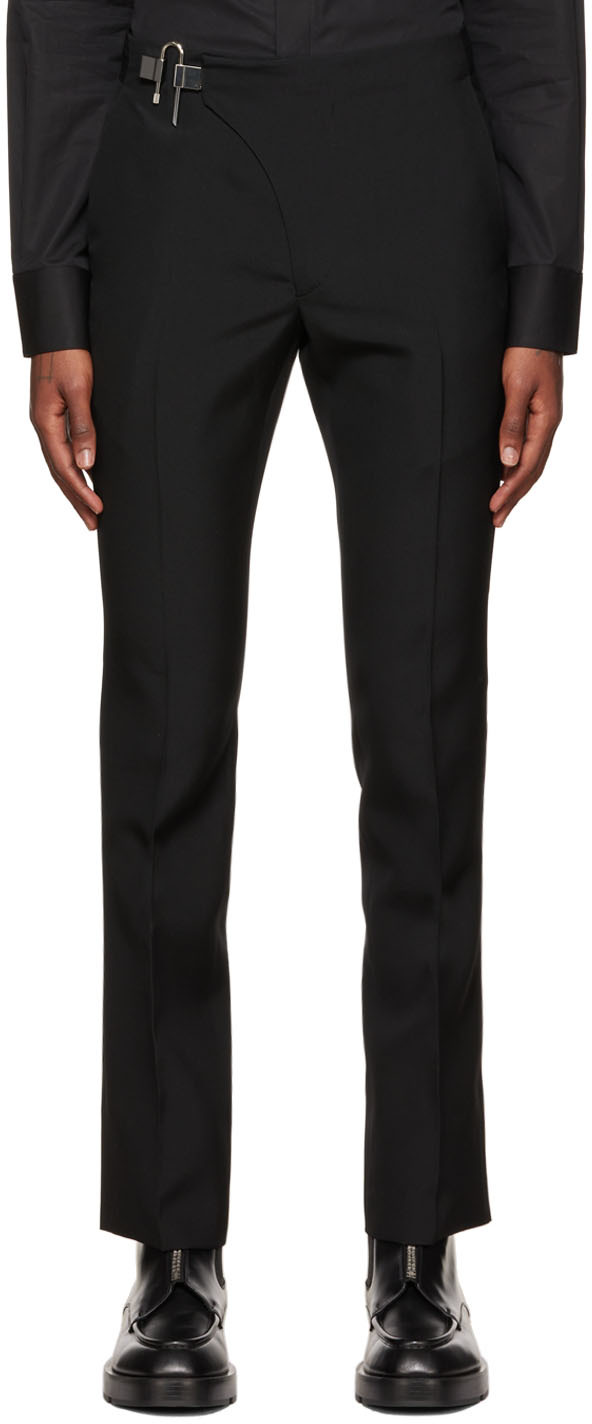 Givenchy: Black U-Lock Trousers | SSENSE