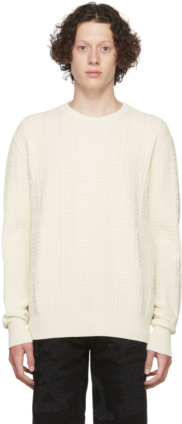 Shop Givenchy Off-white Viscose Sweater In 156 Cream