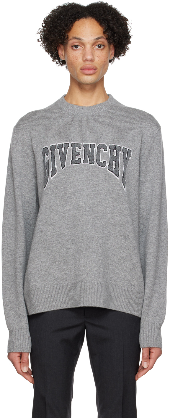 Gray College Sweater