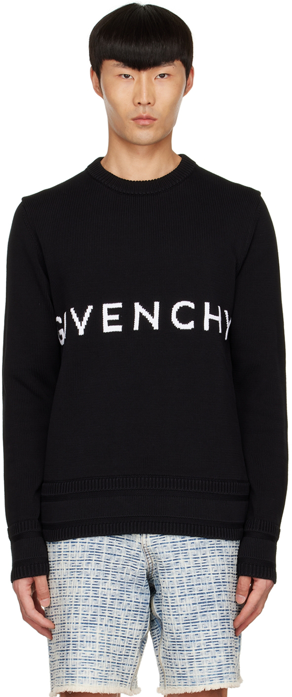 Givenchy: Black 4G Sweater | SSENSE
