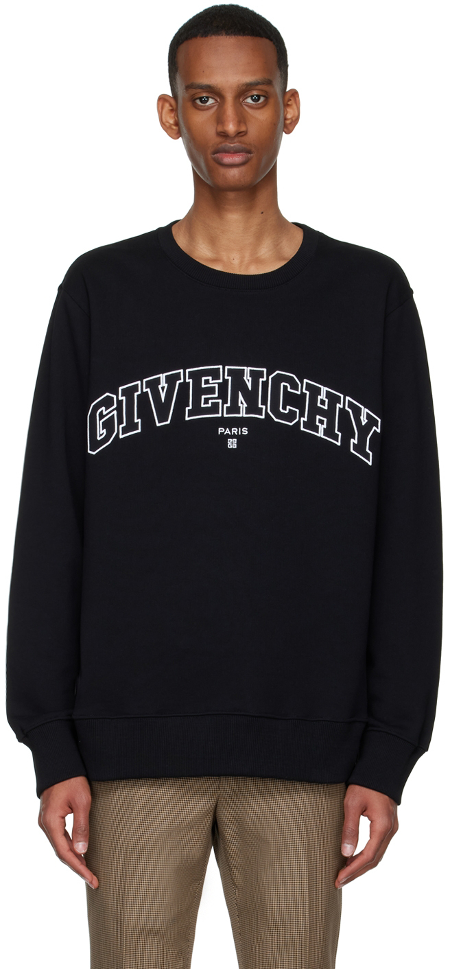 Givenchy Black Cotton Sweatshirt In 001 Black