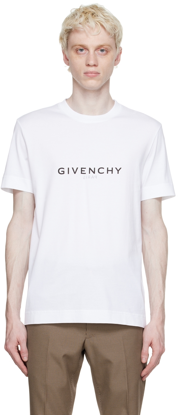 Rely on field Saturate Givenchy: White Cotton Reversible T-Shirt | SSENSE