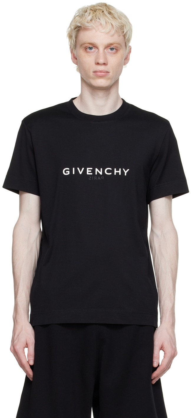 Givenchy: Black Cotton Reversible T-Shirt | SSENSE