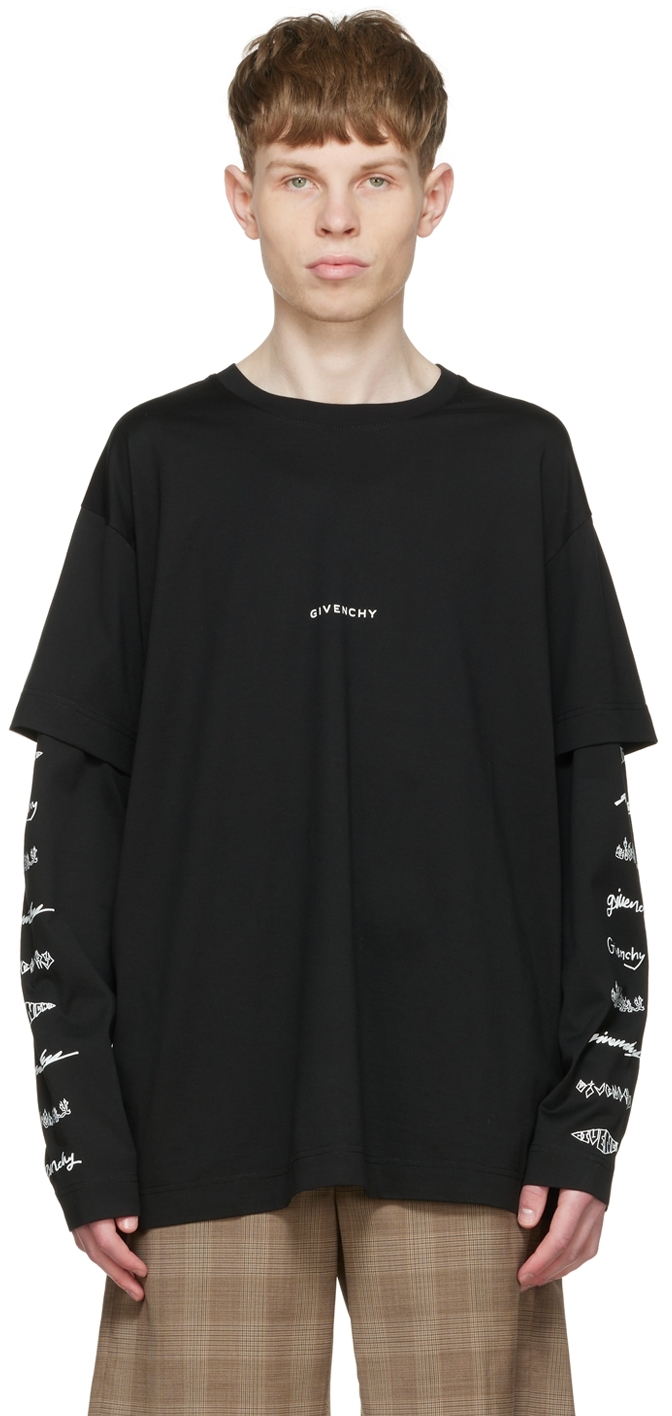 Givenchy: Black Cotton T-Shirt | SSENSE