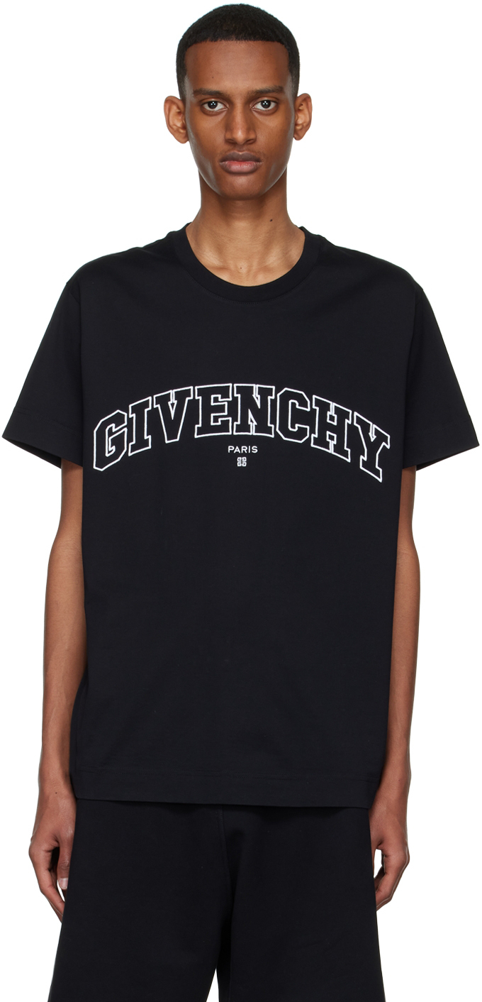 Givenchy: Black Cotton T-Shirt | SSENSE