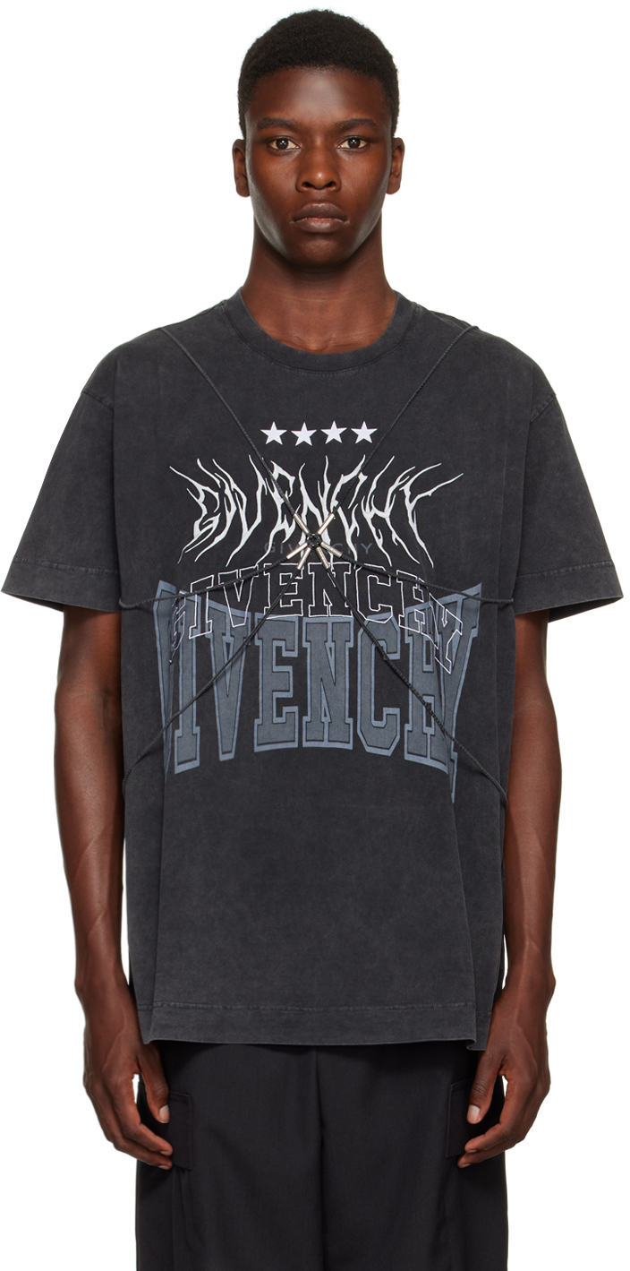 Givenchy: Gray Harness T-Shirt | SSENSE