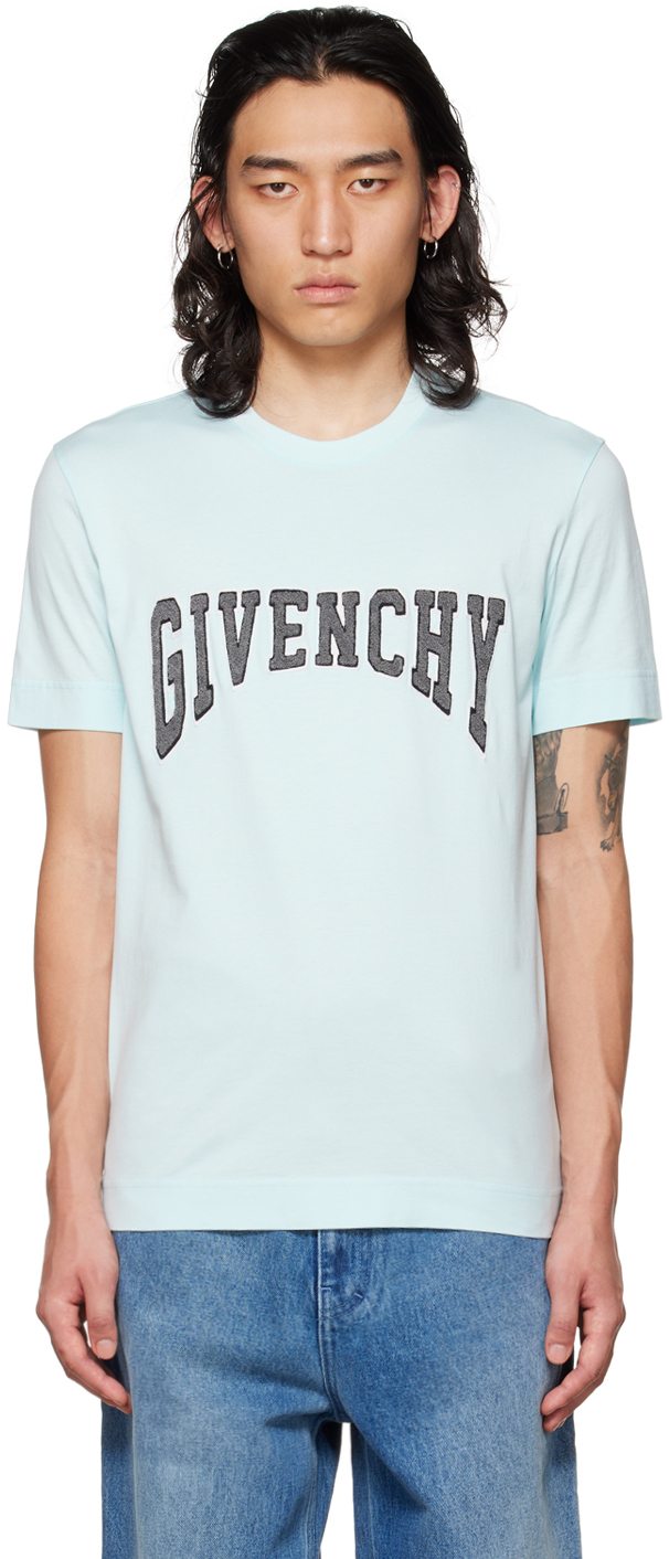 Givenchy: Blue Patch T-Shirt | SSENSE