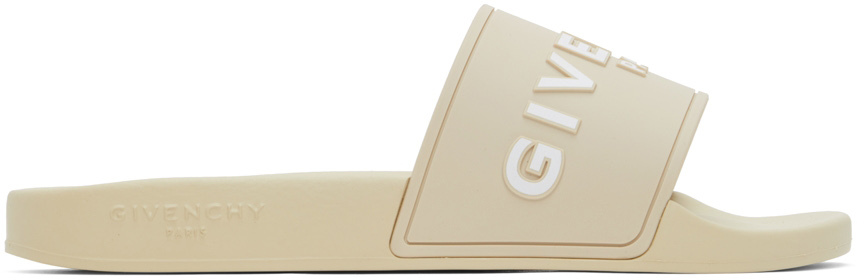 Givenchy Beige Rubber Slides