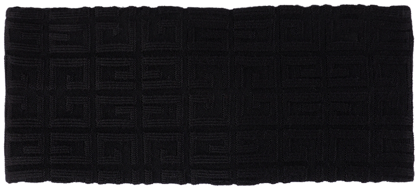 Givenchy Kids Black Monogram Headband In 09b Black