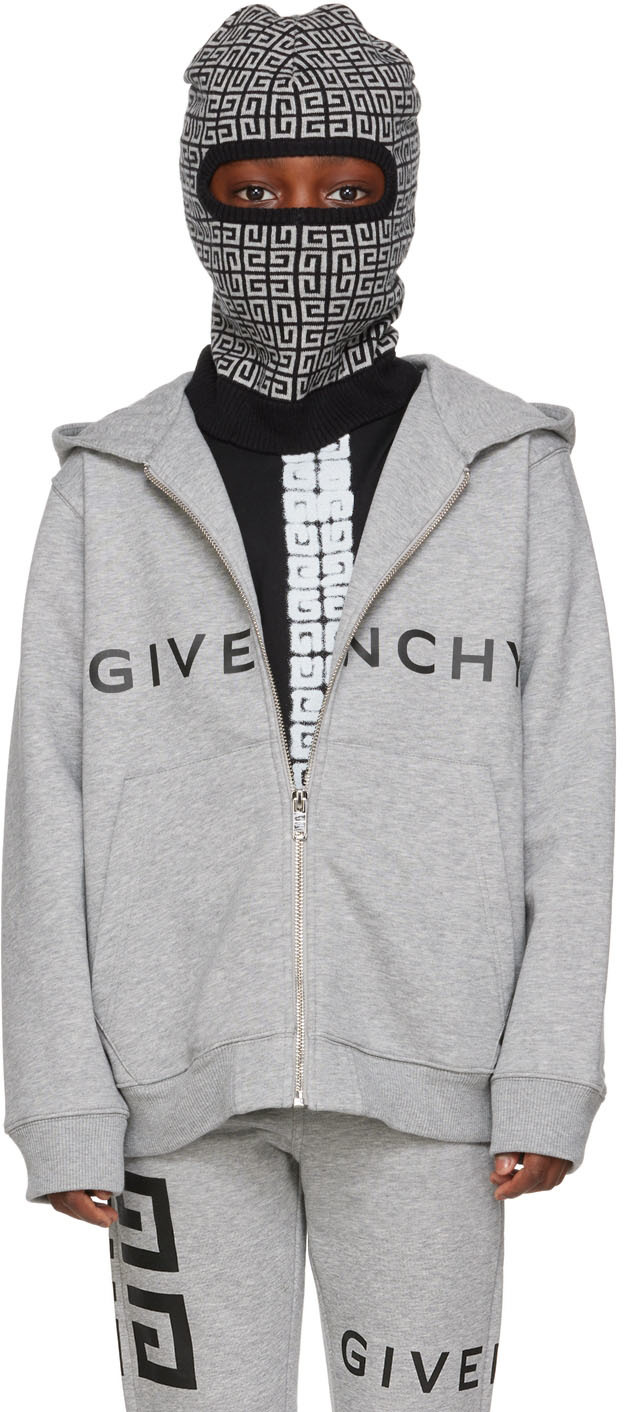 GIVENCHY KIDS GRAY 4G HOODIE