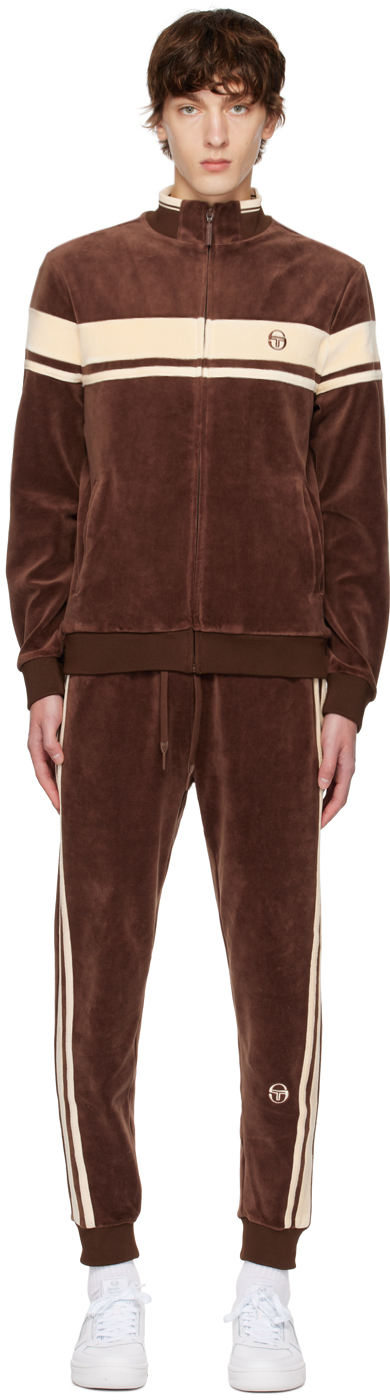 Sergio Tacchini Brown Damarindo Tracksuit Set In 440 Chocolate Fondan