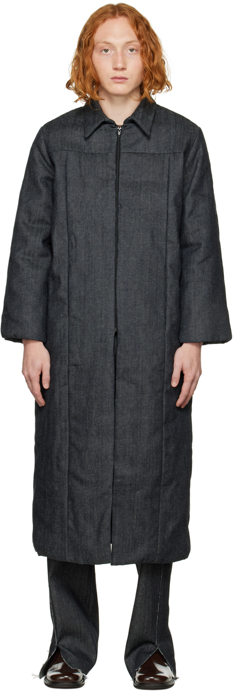 SSENSE Men Clothing Jackets Denim Jackets SSENSE Exclusive Gray No 156 Denim Jacket 