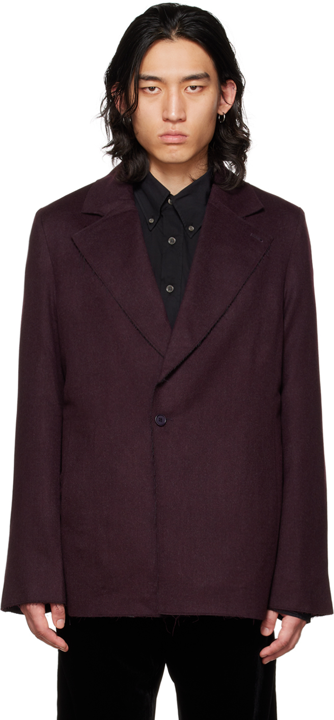 Gabriela Coll Garments SSENSE Exclusive Burgundy No.173 Blazer