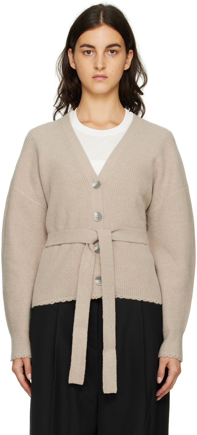Taupe Scalloped Cardigan by 3.1 Phillip Lim on Sale