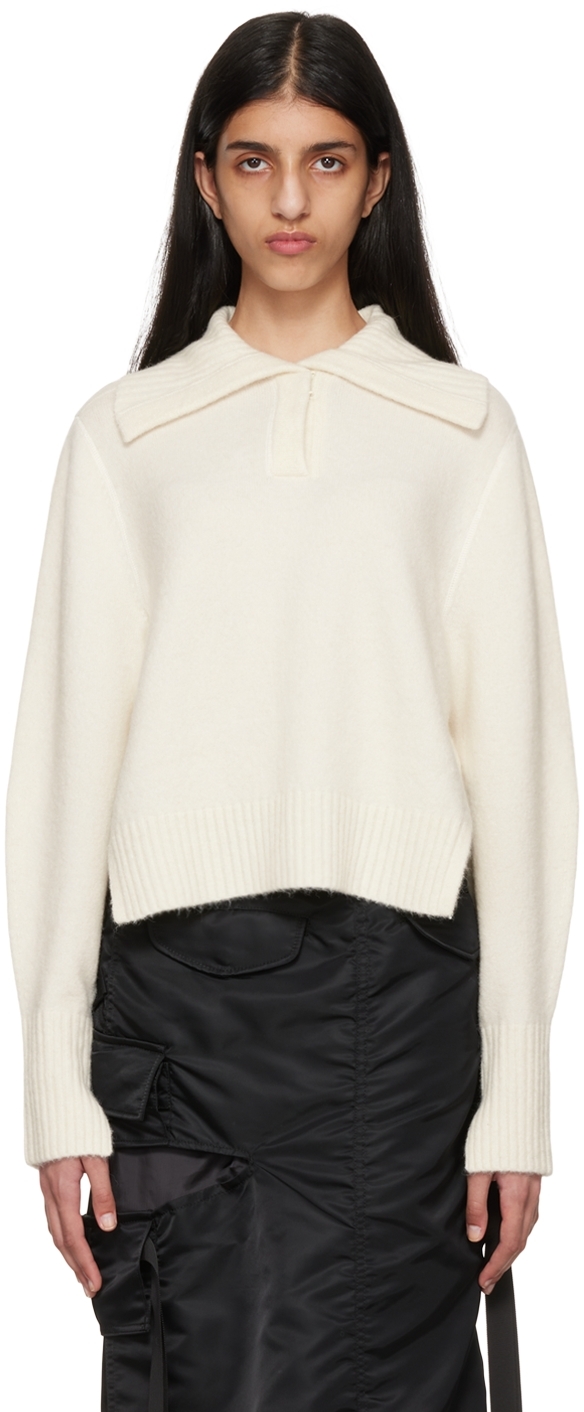 Shop 3.1 Phillip Lim / フィリップ リム Off-white Nylon Sweater In Ant. White An110