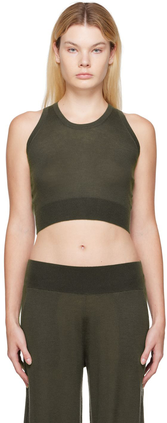 Frenckenberger: Gray Cropped Sports Top | SSENSE