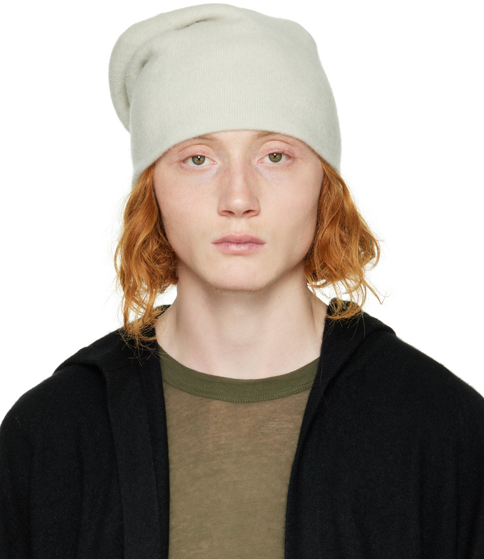 Green Cashmere Beanie by Frenckenberger on Sale