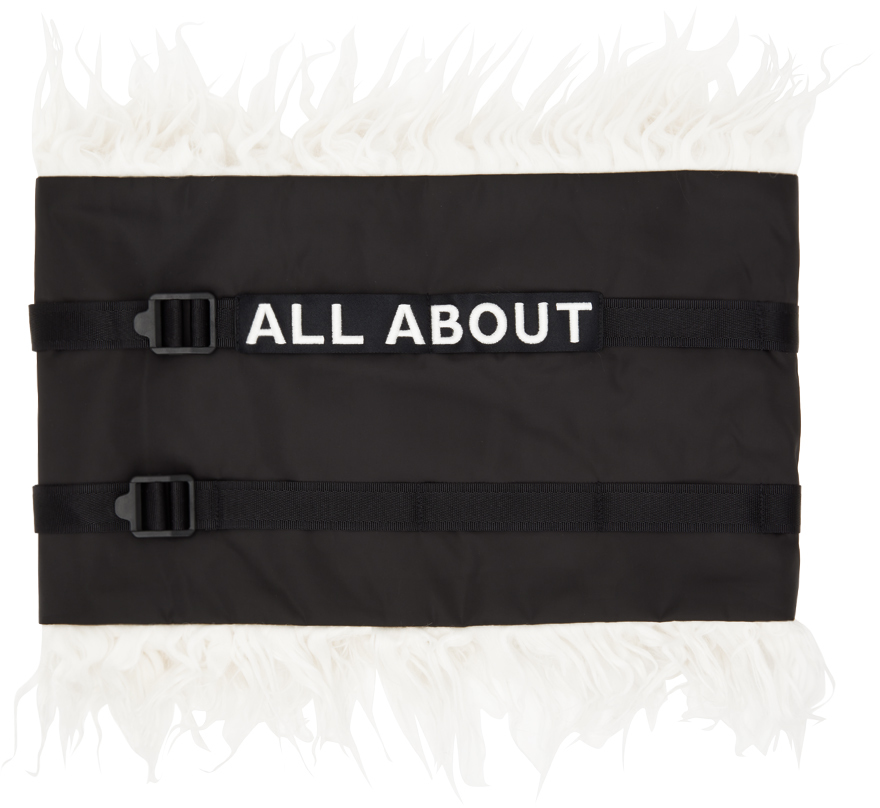A. A. Spectrum Black Embroidered Neck Warmer