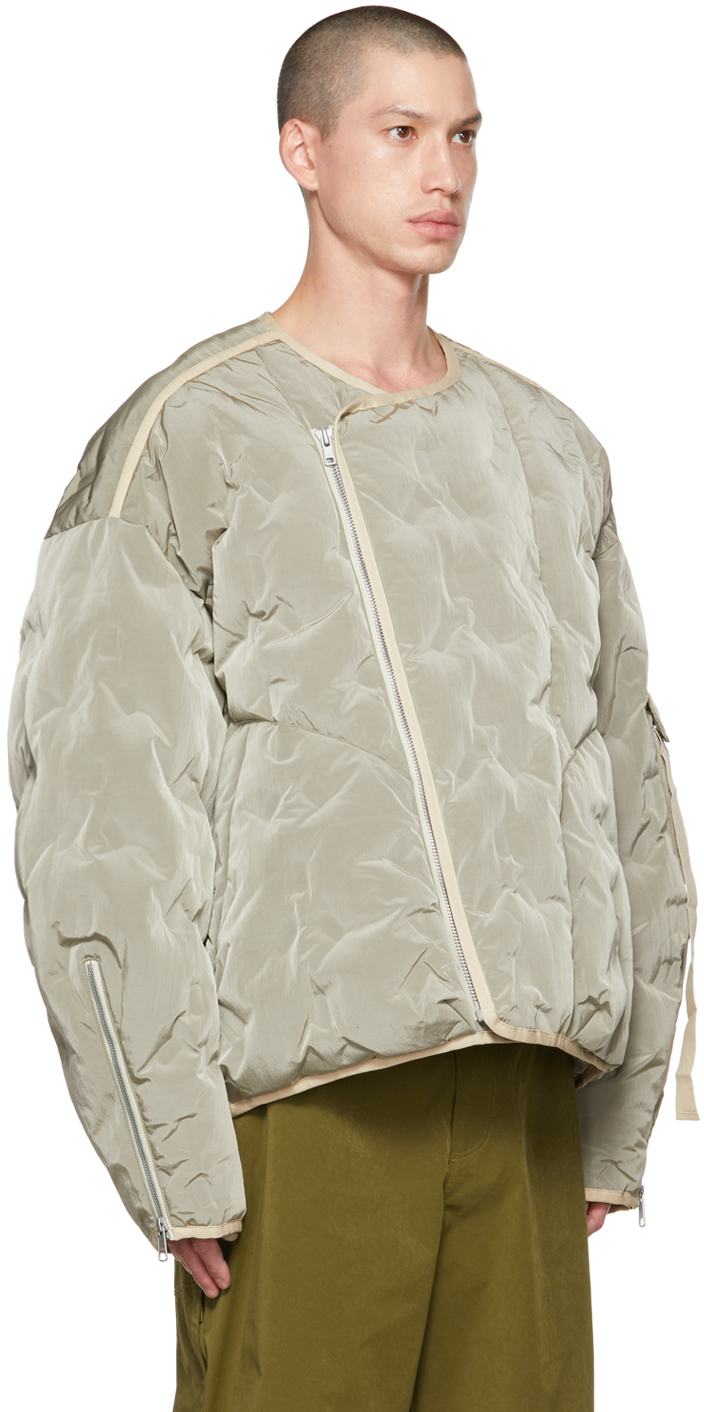 A. A. Spectrum Grey Azyr Down Jacket In Silver Grey