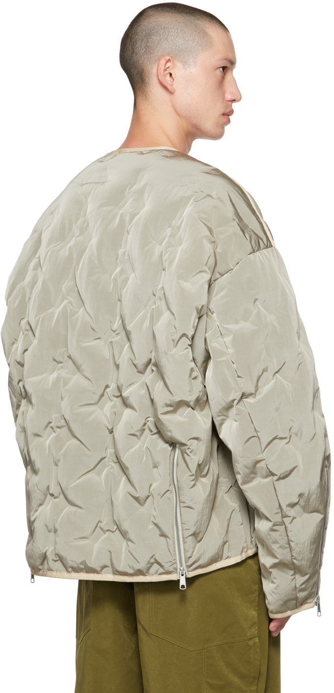 A. A. Spectrum Grey Azyr Down Jacket In Silver Grey
