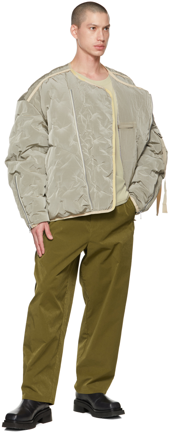 A. A. Spectrum Grey Azyr Down Jacket In Silver Grey