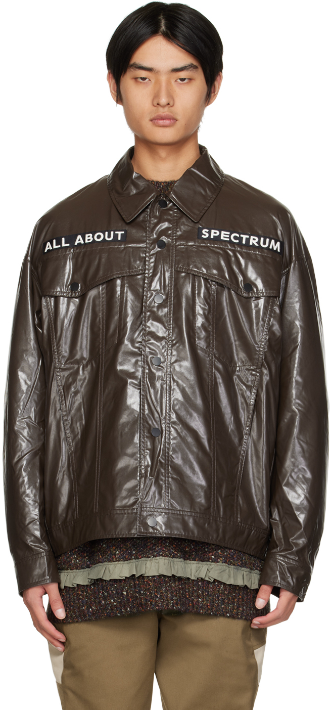 A.A. Spectrum A. A. Spectrum Brown Lilex Light Faux-Leather Jacket
