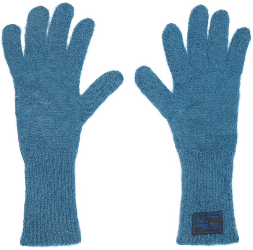 Blue Brushed Gloves