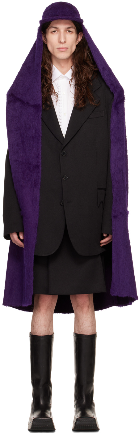 RAF SIMONS PURPLE CAPE CAP