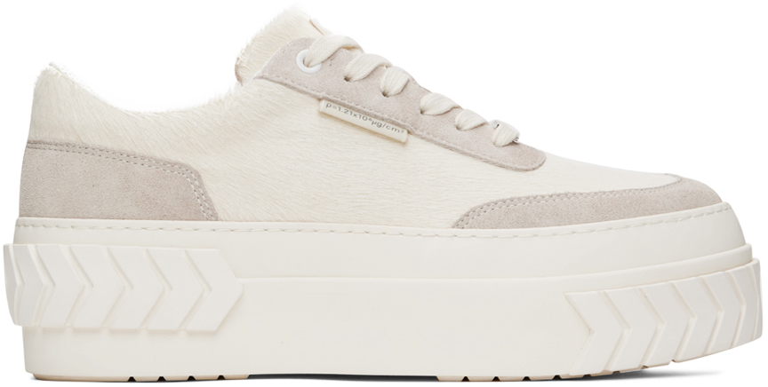 both Off-White & Taupe Tyres Platform Low Sneakers
