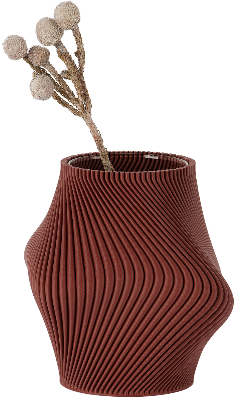 Sheyn Red Bloz Vase In Ruby Red