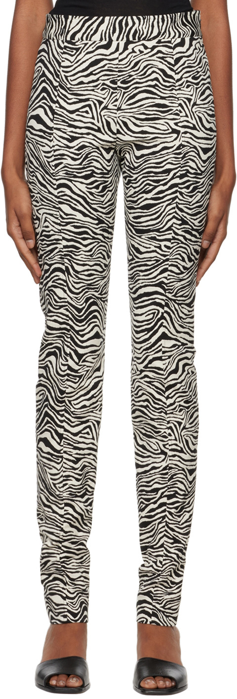 Black & White Proenza Schouler White Label Zebra Trousers