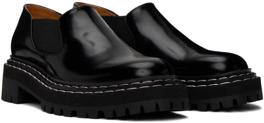 PROENZA SCHOULER BLACK LUG SOLE LOAFERS 