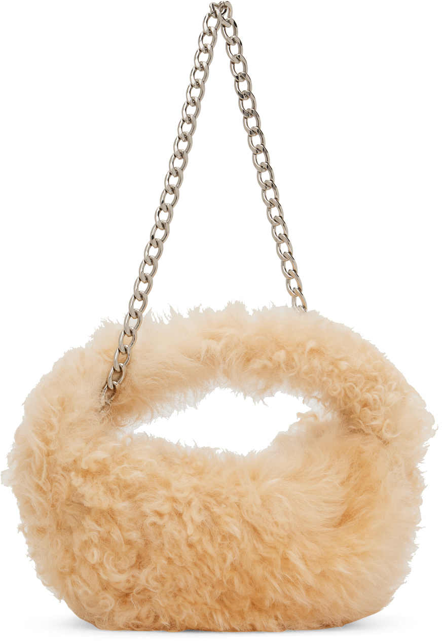 BY FAR Beige Baby Cush Bag SSENSE