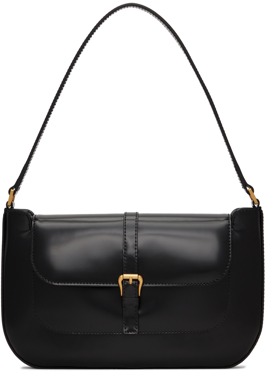 BY FAR: Black Miranda Shoulder Bag | SSENSE UK