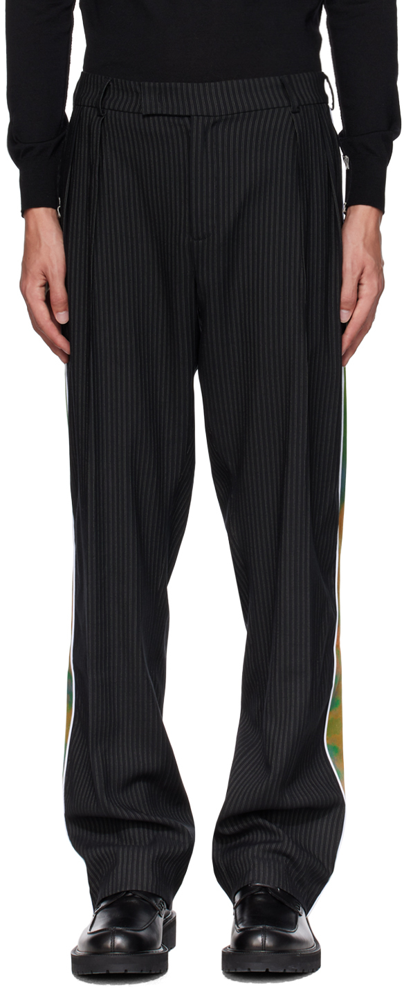 Black Striped Trousers