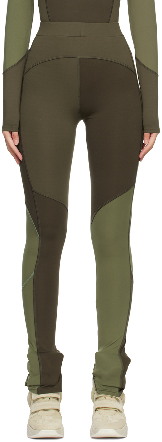 SSENSE Exclusive Khaki Paneled Leggings