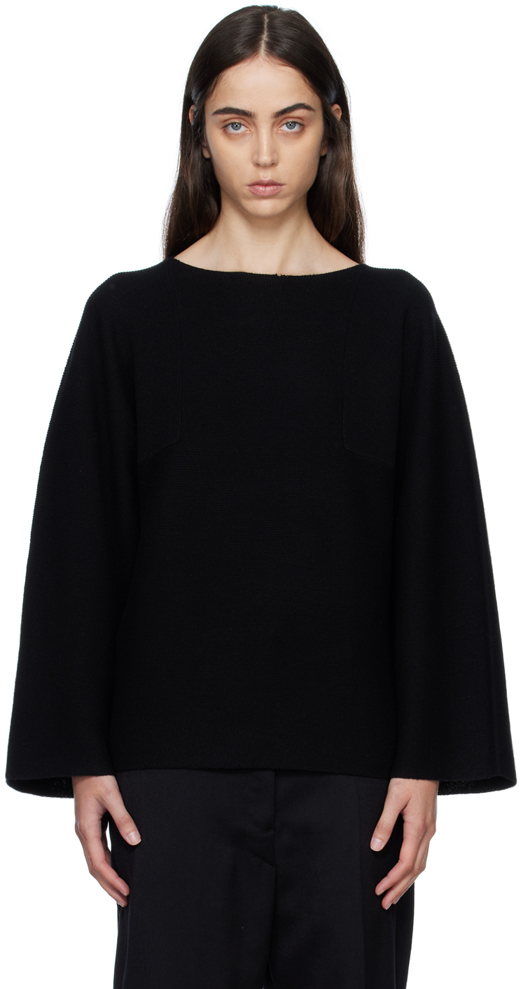 by Malene Birger Black Wiven Sweater Smart Closet