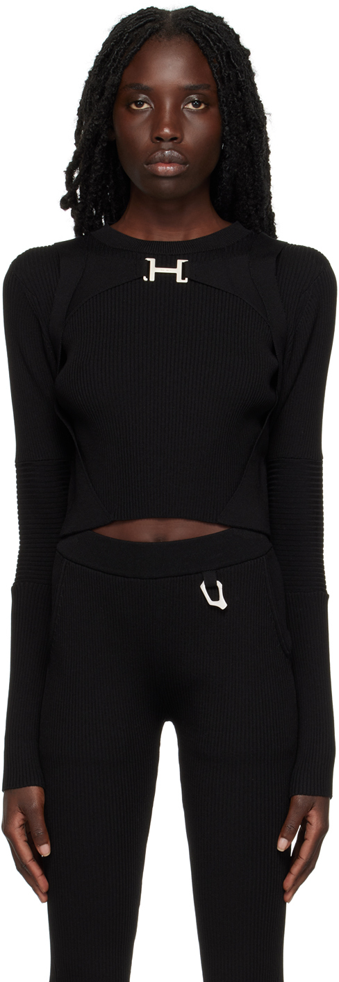 HELIOT EMIL: Black Akin Sweater | SSENSE Canada