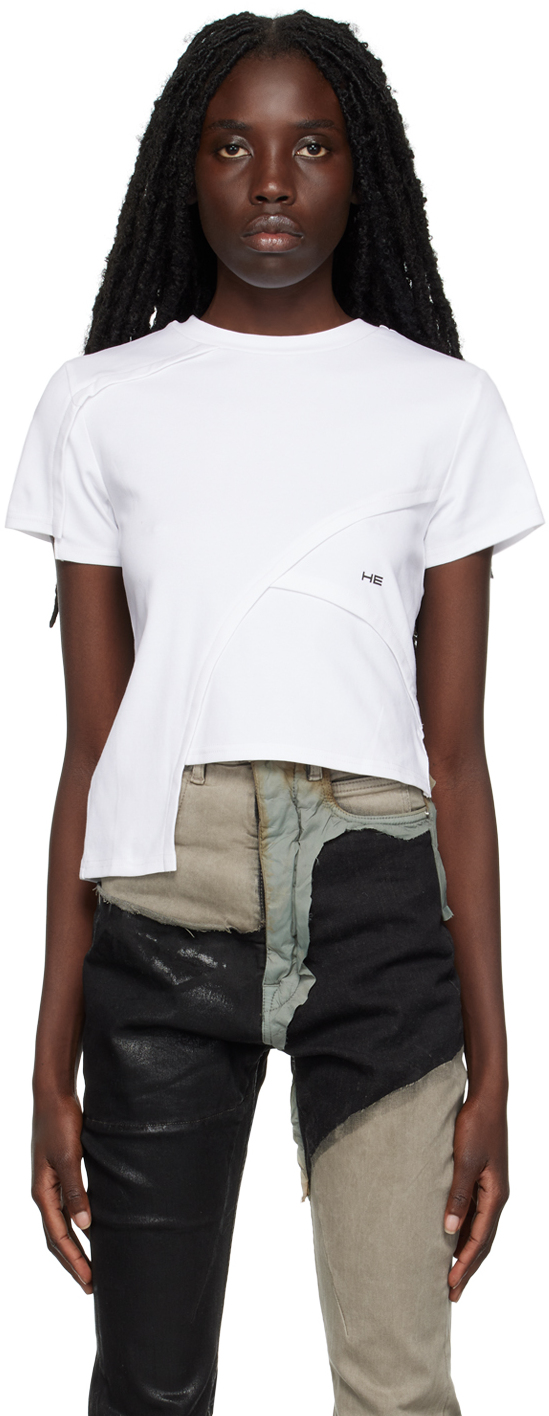HELIOT EMIL White Deconstructed T-Shirt