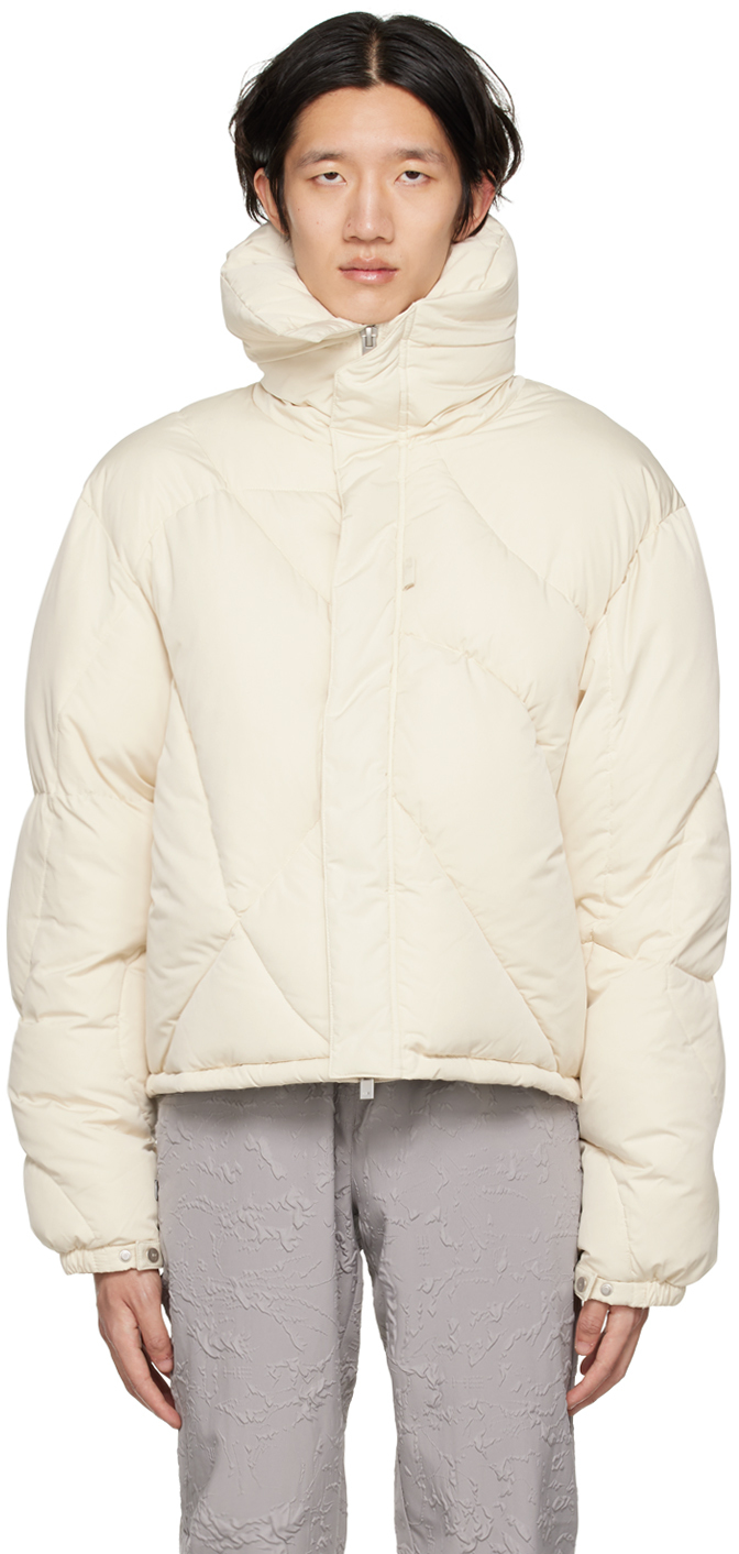 Off-White Collectivist Down Jacket by HELIOT EMIL on Sale