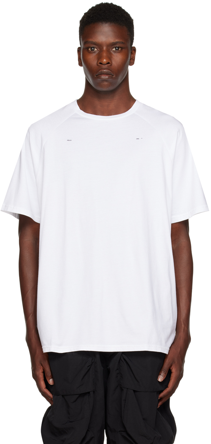 HELIOT EMIL White Print T-Shirt