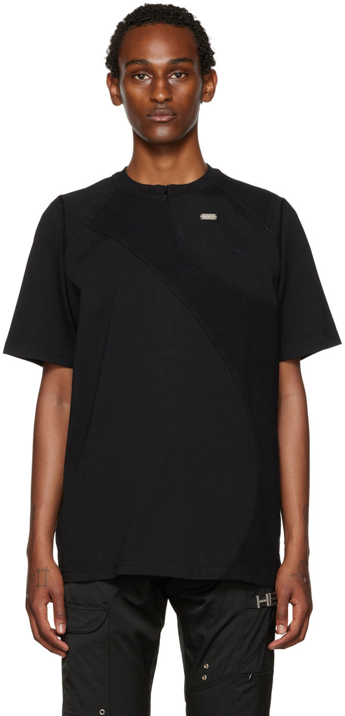 Black Paneled T-Shirt