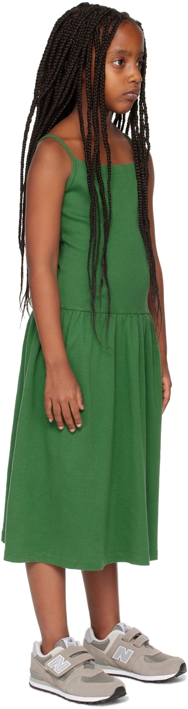 Shop Gil Rodriguez Ssense Exclusive Kids Green Lapointe Dropwaist Dress In Emerald