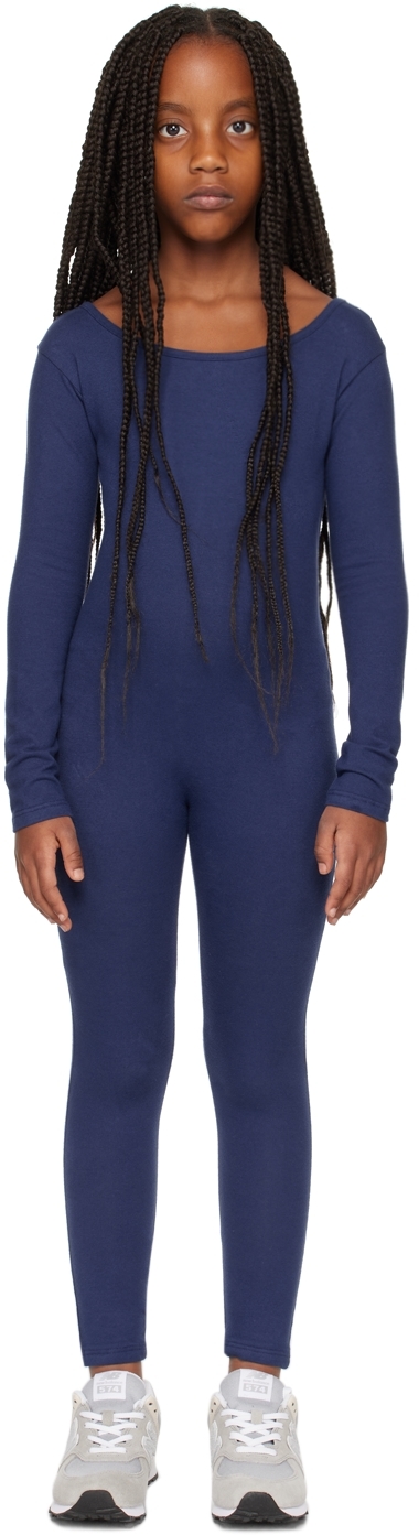 Gil Rodriguez Ssense Exclusive Kids Blue Via Olympia Jumpsuit In Midnight