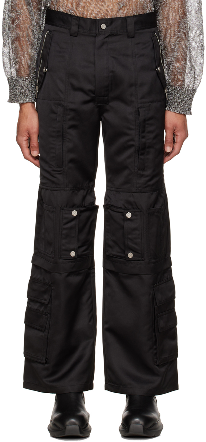 Black Military Work Cargo Pants