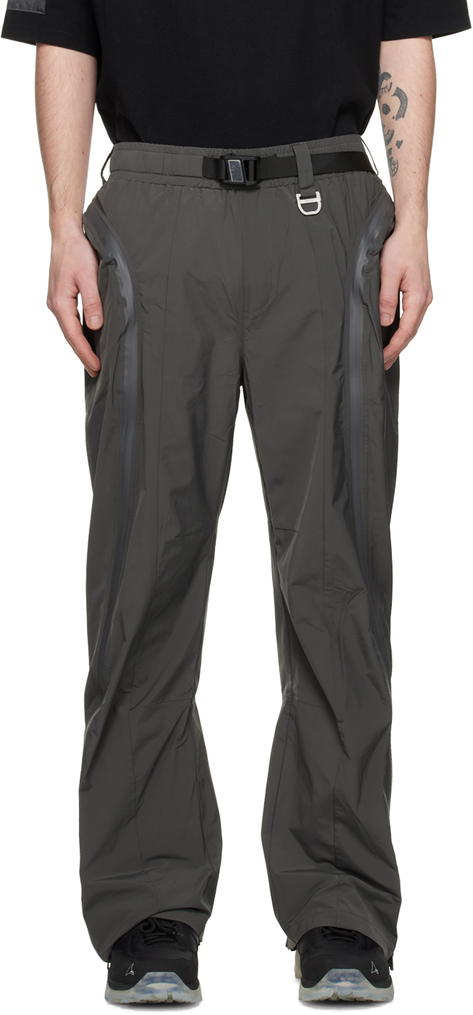 C2H4 GRAY STEREOSCOPIC TROUSERS